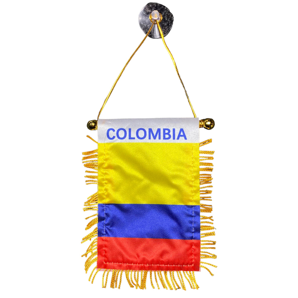 Colombia Flag, Mini Banner, Car Mirror, Window