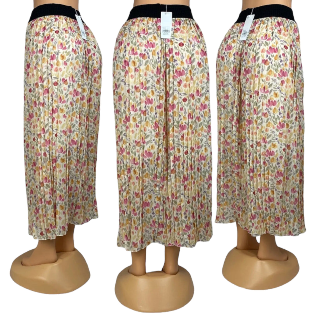 Women's Floral Print Summer Ankle Length Skirt