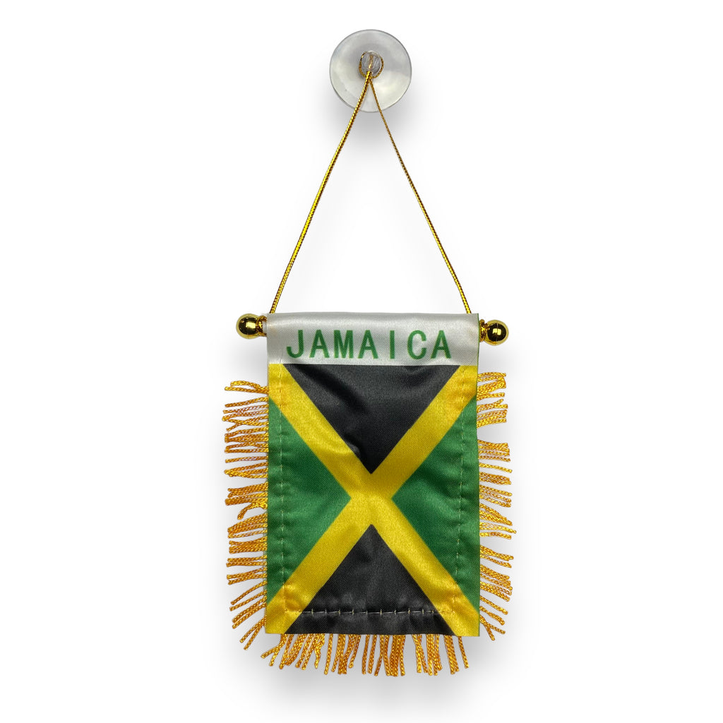 Jamaica Flag, Mini Banner, Car Mirror, Window