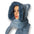 Winter Warm Women Hood Scarf with Gloves Pocket Earflap Hat Fleece Long Scarf