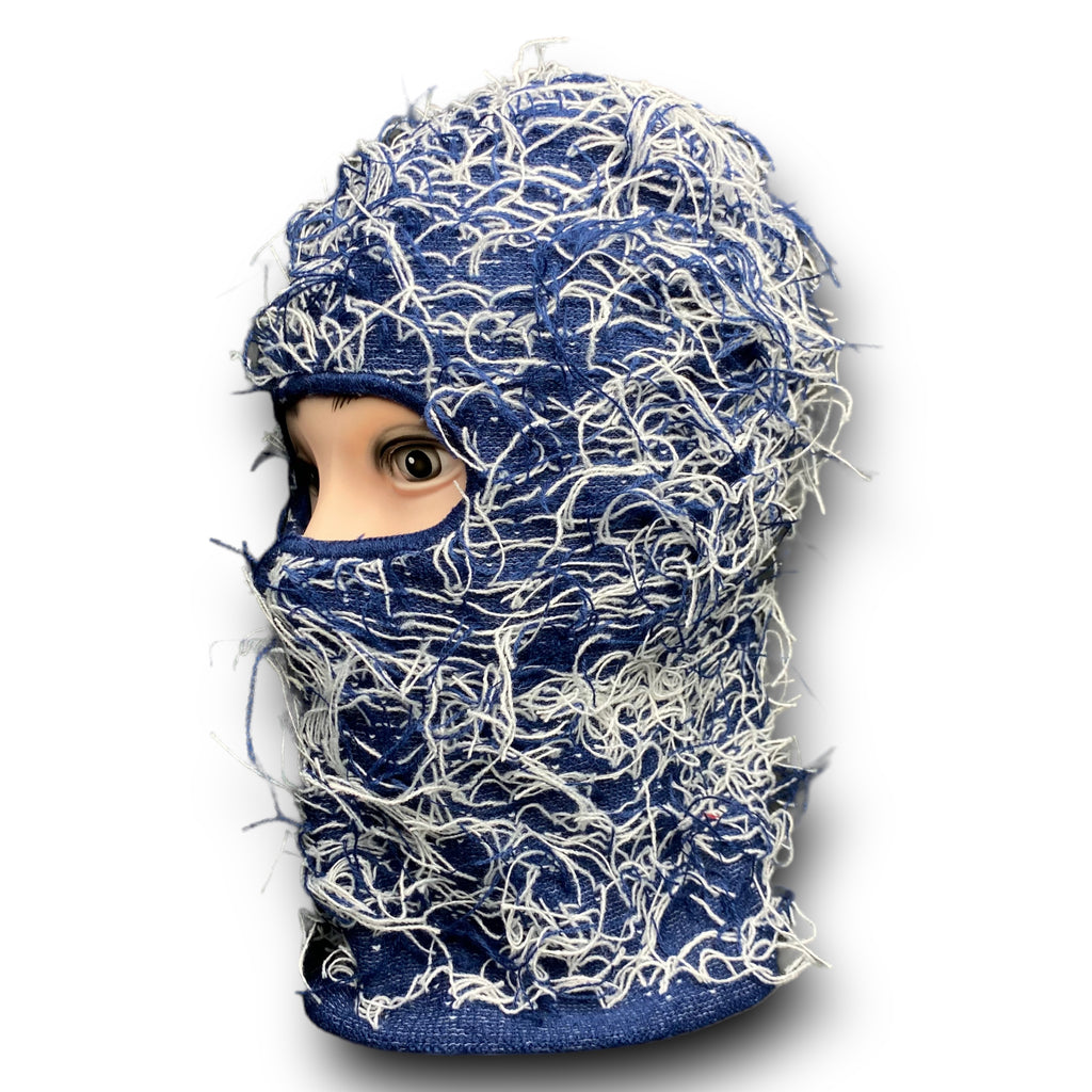 Distressed Knit Full-Face Balaclava Ski Mask: Winter Beanie Hat for Men and Women