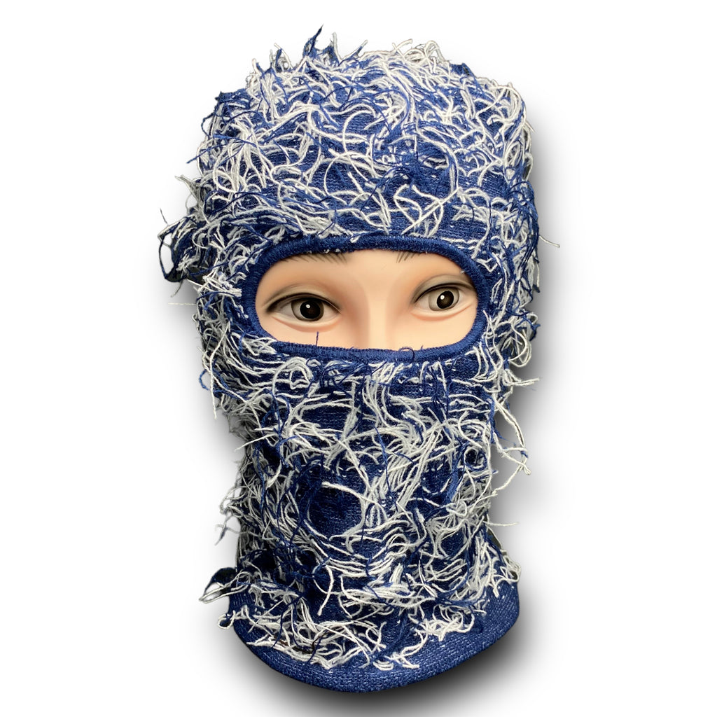 Distressed Knit Full-Face Balaclava Ski Mask: Winter Beanie Hat for Men and Women