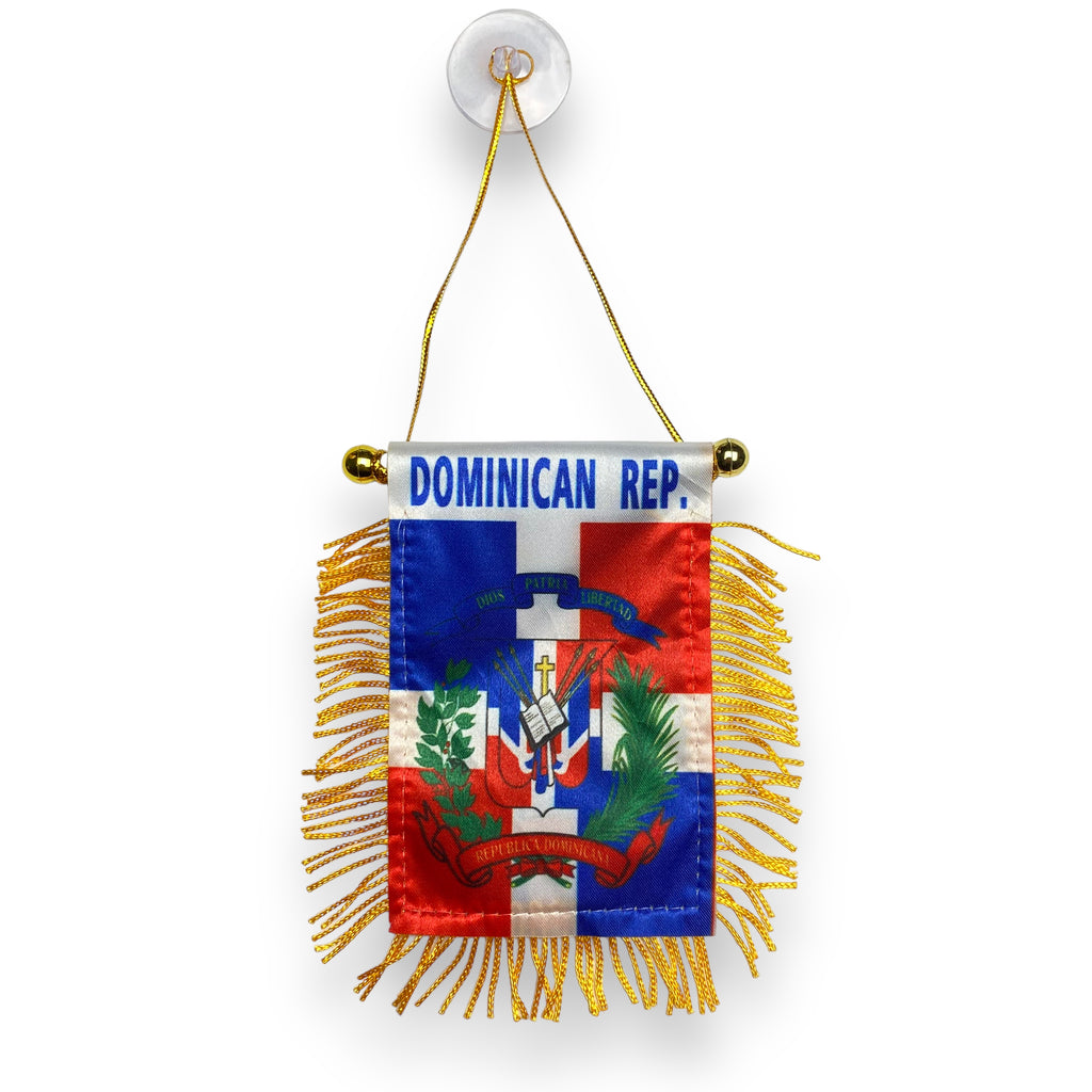 República dominicana Flag, Mini Banner, Car Mirror, Dominican Republic Window Banner