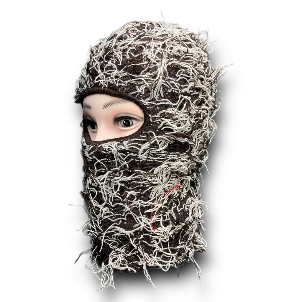 Distressed Knit Full-Face Balaclava Ski Mask: Winter Beanie Hat for Men and Women