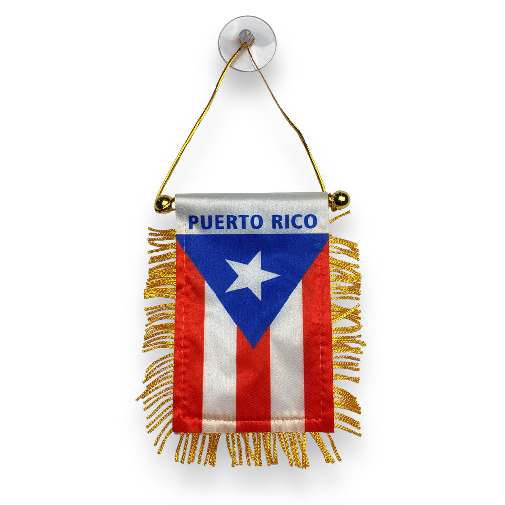 Puerto Rico Flag, Mini Banner, Car Mirror, Window