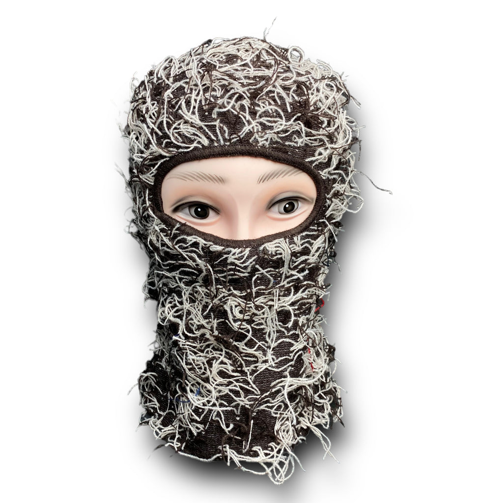 Distressed Knit Full-Face Balaclava Ski Mask: Winter Beanie Hat for Men and Women