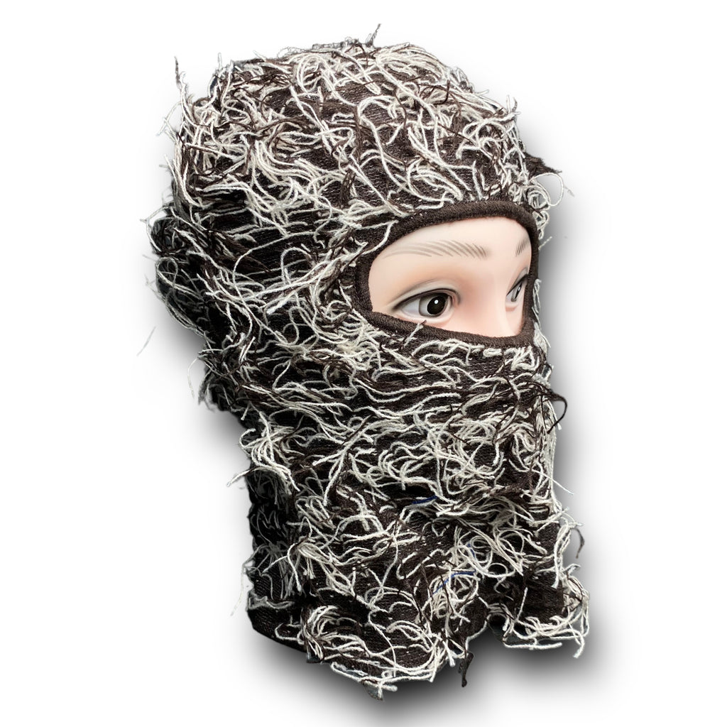 Distressed Knit Full-Face Balaclava Ski Mask: Winter Beanie Hat for Men and Women