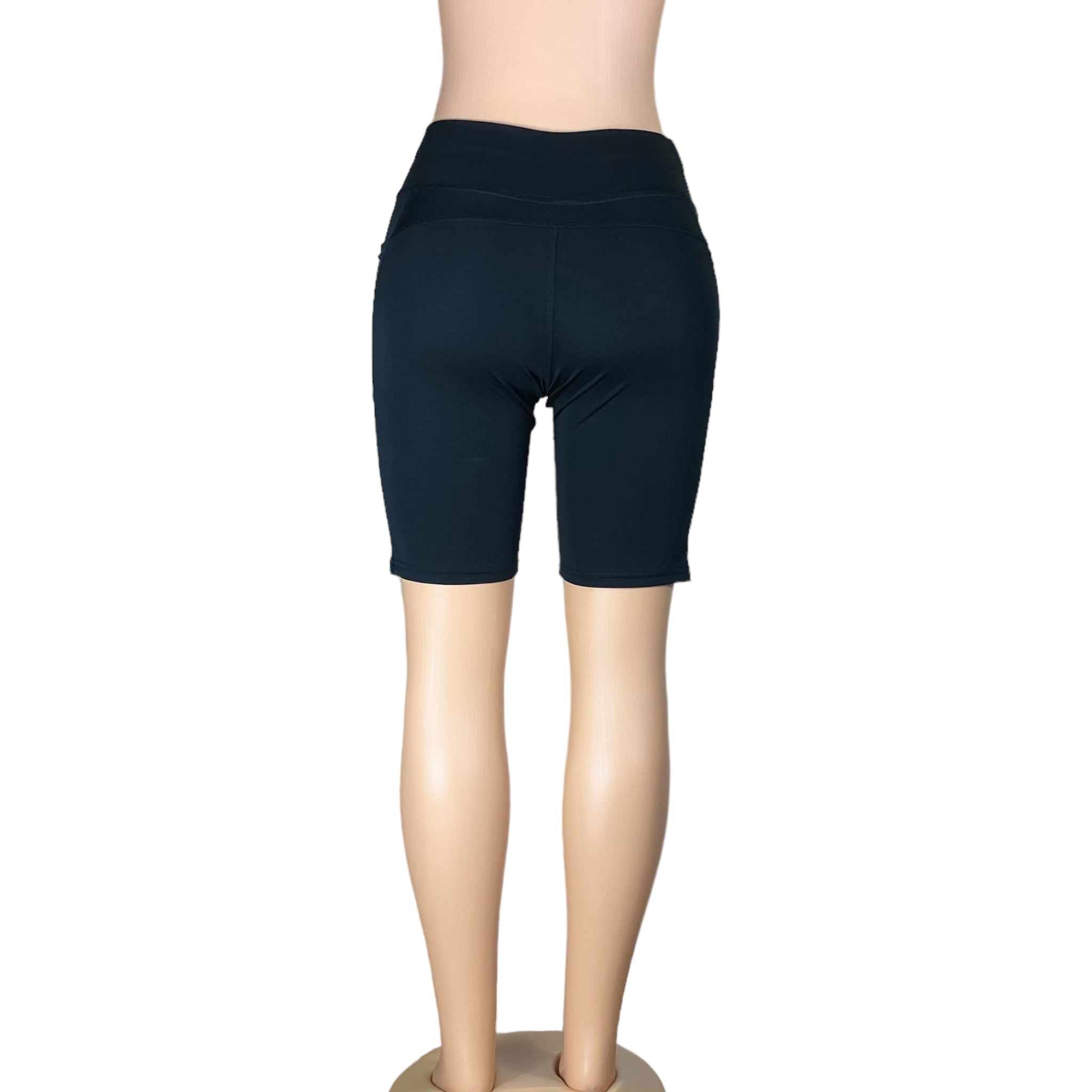Women's High Waist Yoga Shorts With Pockets - Running Gym Fitness Workout Hot Pants