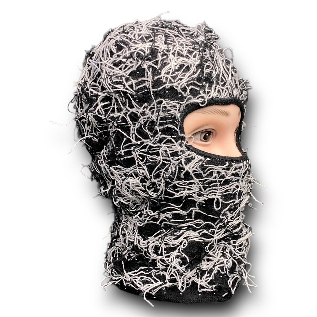 Distressed Knit Full-Face Balaclava Ski Mask: Winter Beanie Hat for Men and Women