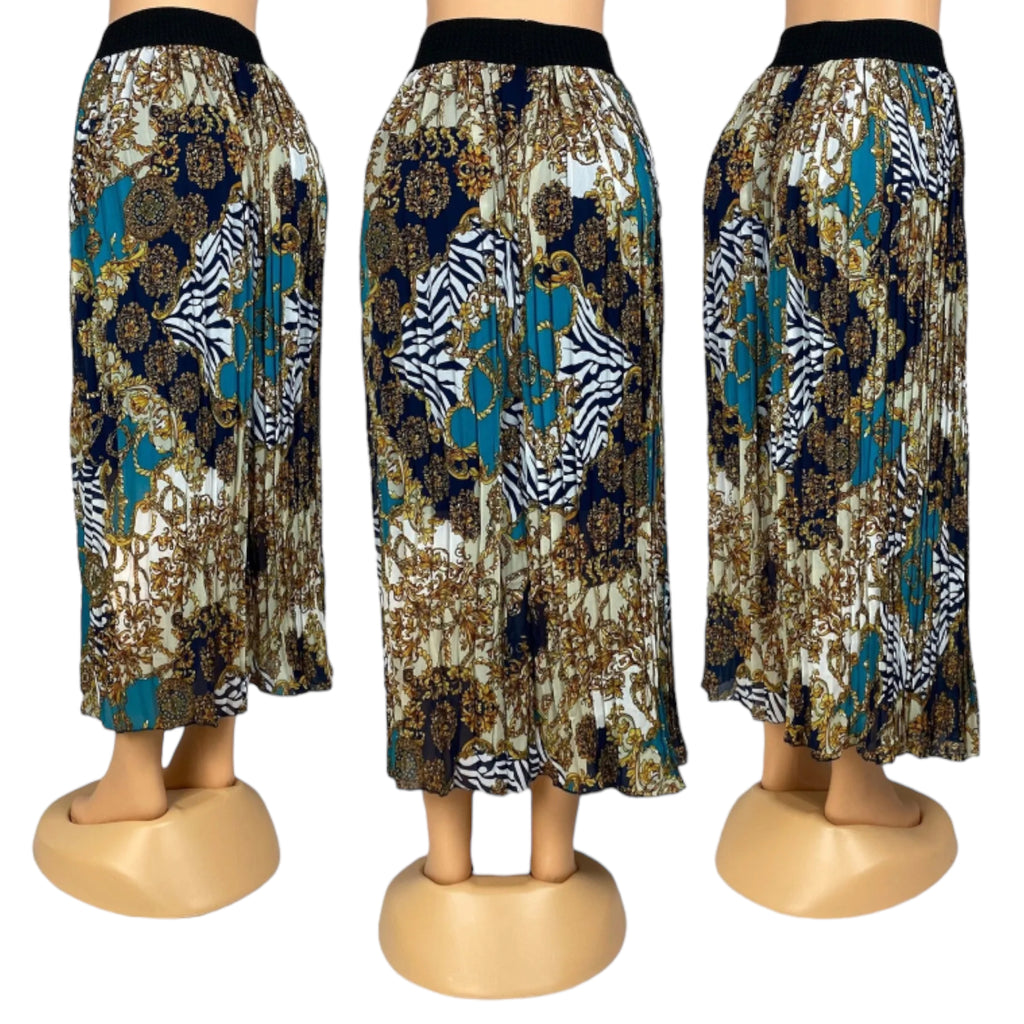 Women's Floral Print Summer Ankle Length Skirt