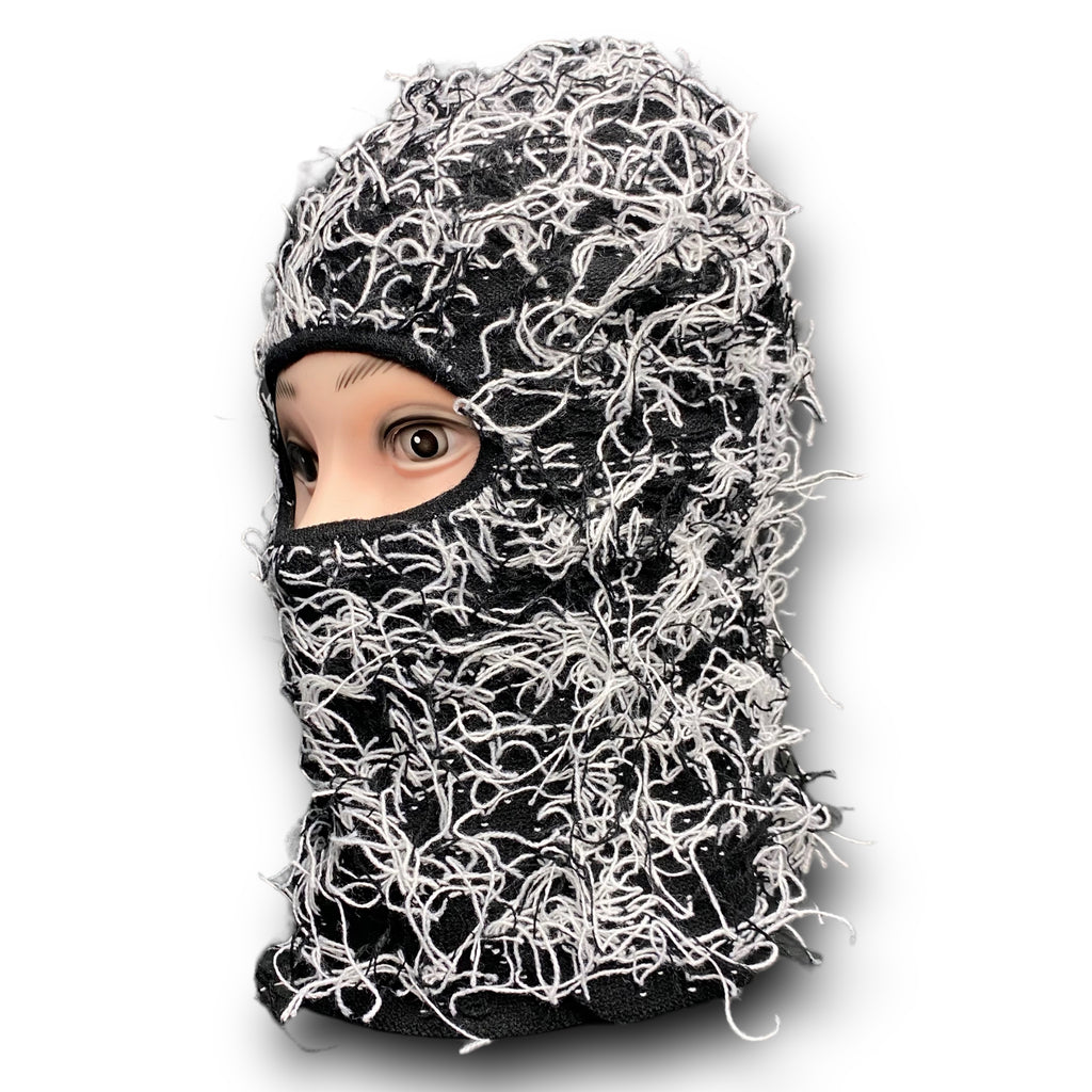 Distressed Knit Full-Face Balaclava Ski Mask: Winter Beanie Hat for Men and Women