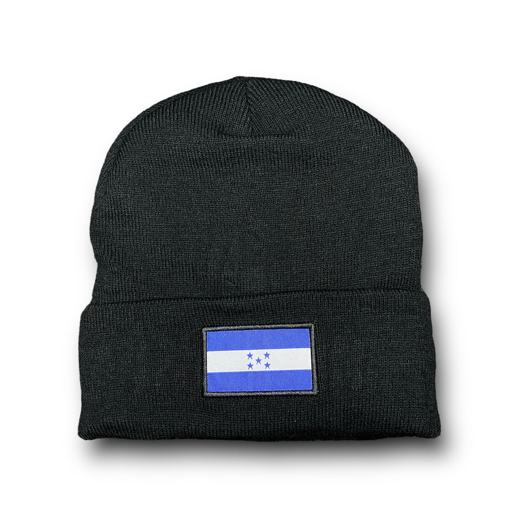 Roaben Honduras Beanie Hat Black Insulated, Flag Design