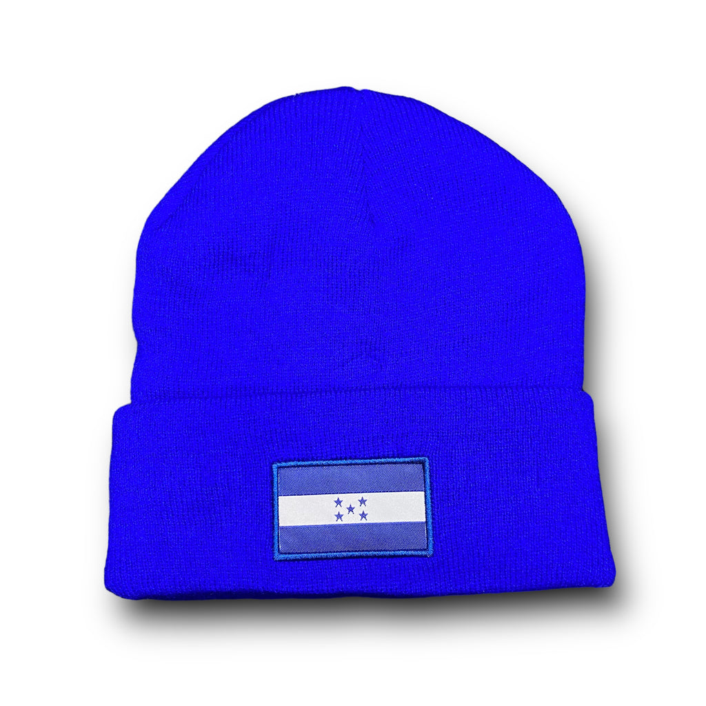 Honduras Winter Insulated Beanie Hat Front Embroidery and Back Flag Design