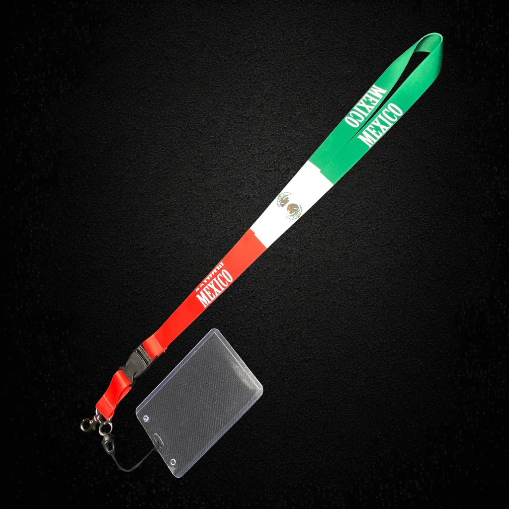 Mexico Flag Lanyard Keychain ID Holder Neck Strap Lanyards