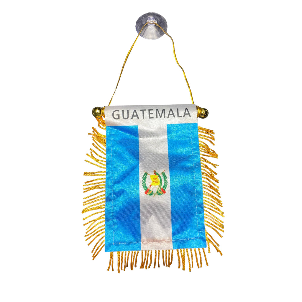 Guatemala Flag, Mini Banner, Car Mirror, Window