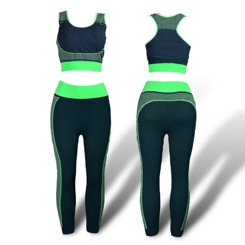 Women's Workout Outfits Sport Crop Top with Leggings Sport Yoga Set