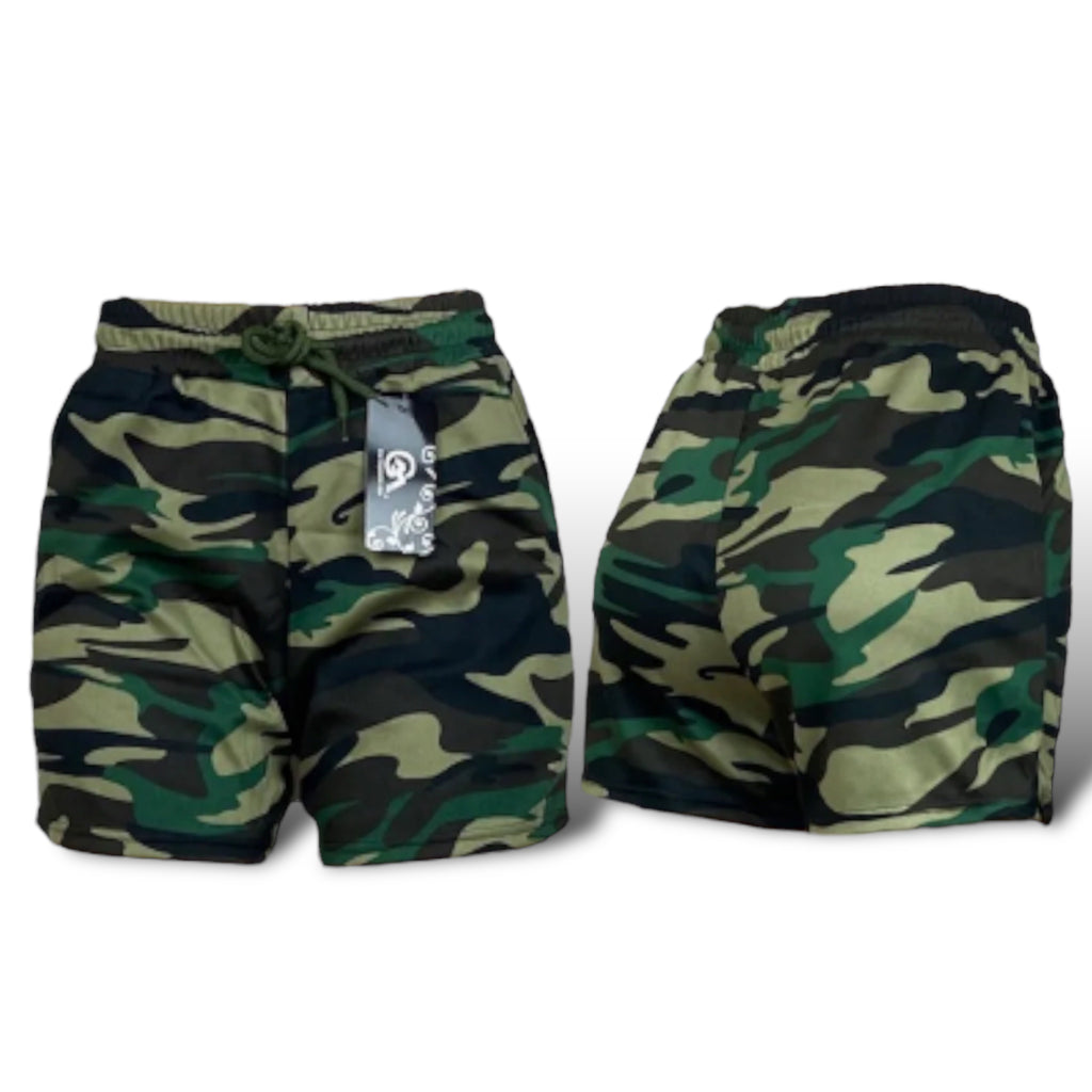 Camo Shorts with Pockets for Women