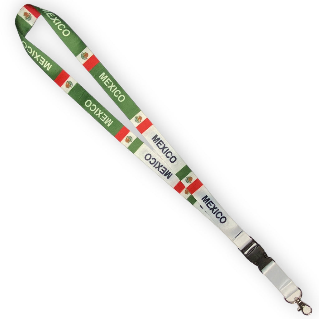 Mexico Flag Lanyard Keychain Mexican Flag Key Holder