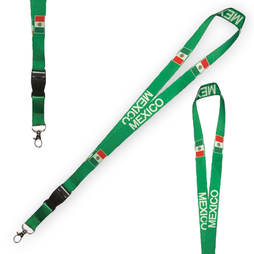 Mexico Flag Lanyard Keychain Mexican Flag Key Holder New