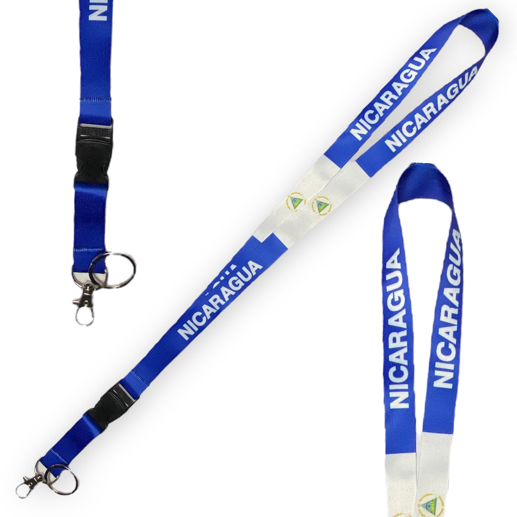 Nicaragua Flag Lanyard Keychain Nicaragua Flag Keyholder