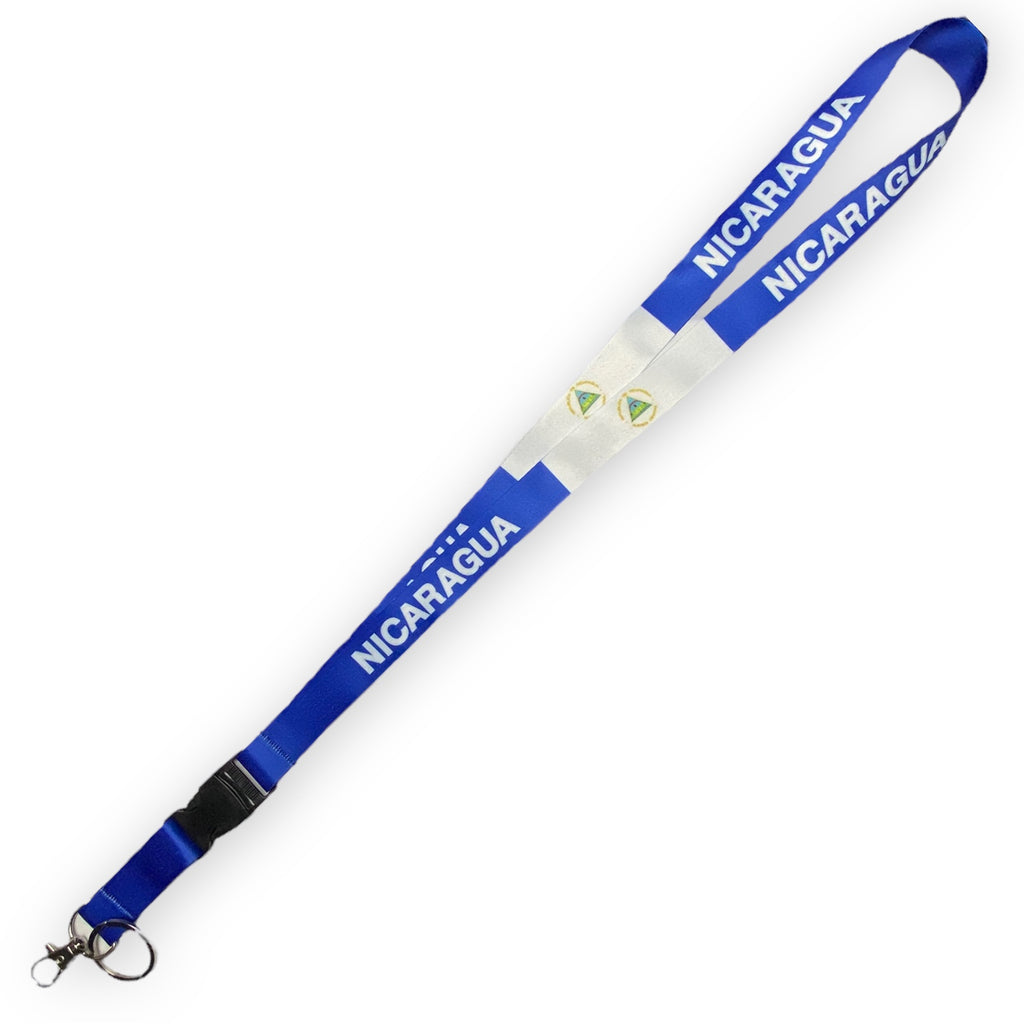 Nicaragua Flag Lanyard Keychain Nicaragua Flag Keyholder