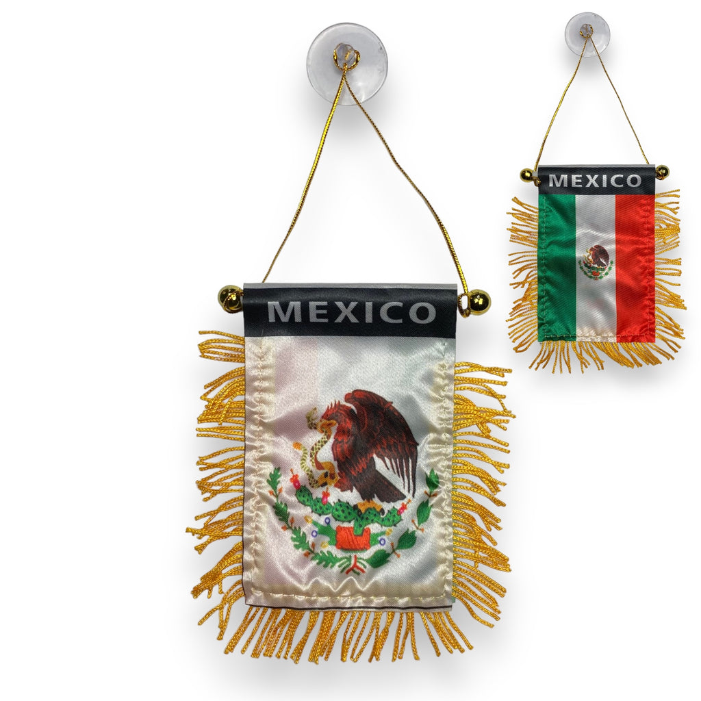 Mexico Flag, Mini Banner, Car Mirror, Window New