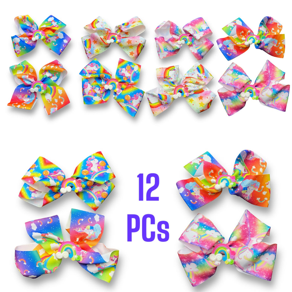 Wholesale 12 Pcs Hair Bows Clips Accessories for Girls Toddlers Kids