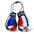 Mini Boxing Gloves with Dominican Republic Flag for Displaying on Car Rearview Mirror