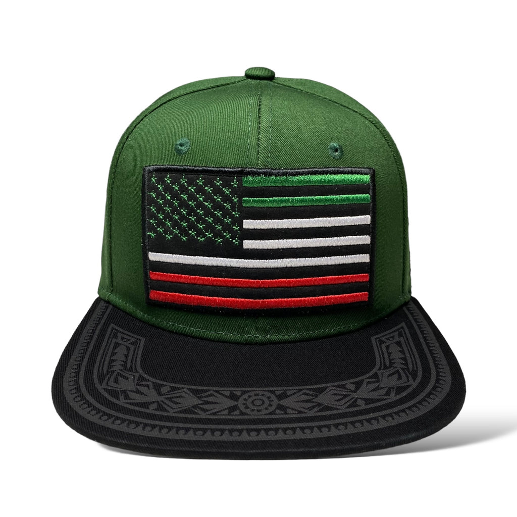 Mexican American Embroidered Flag - Mexico Baseball Snapback Caps