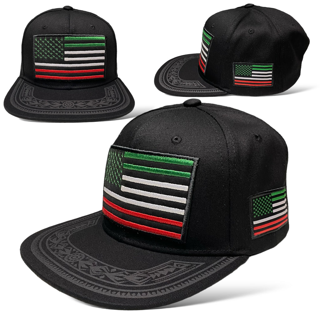 Mexican American Embroidered Flag - Mexico Baseball Snapback Caps