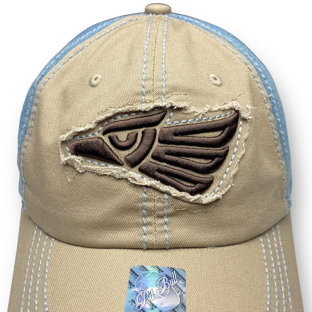 Hecho en Mexico Eagle Embroidered Patch Cap, Curved Visor, Adjustable Strap - Unisex