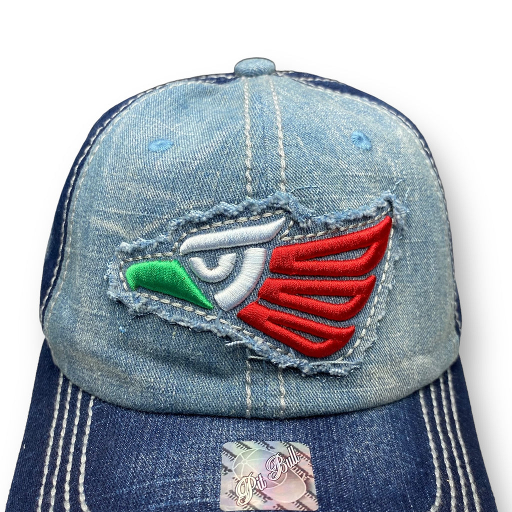 Hecho en Mexico Eagle Embroidered Patch Cap, Adjustable Strap for Men and Women