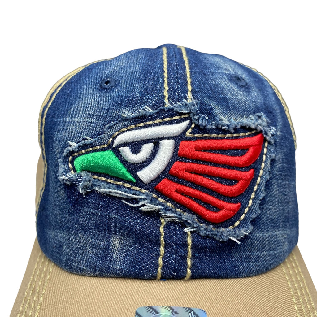 Hecho en Mexico Eagle Embroidered Patch Hat Cap, Curved Visor, Adjustable Strap for Men & Women