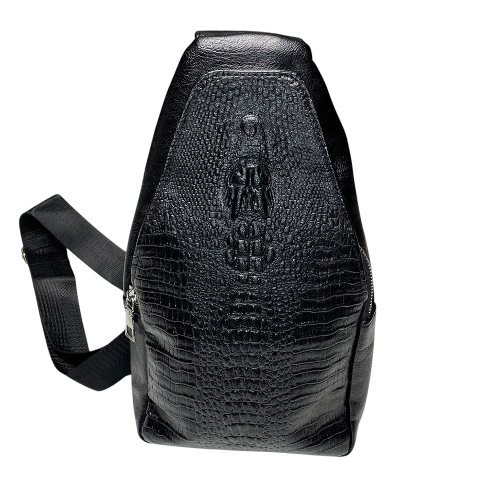 Men/women Faux Crocodile Pattern Crossbody, Shoulder Bag