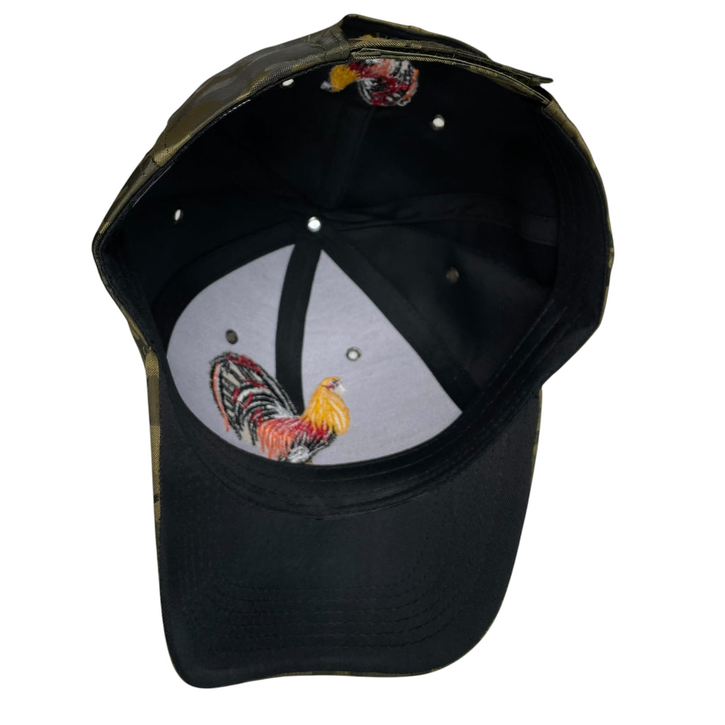 Rooster Fight Baseball Cap Camouflage Olive, Adjustable Hat