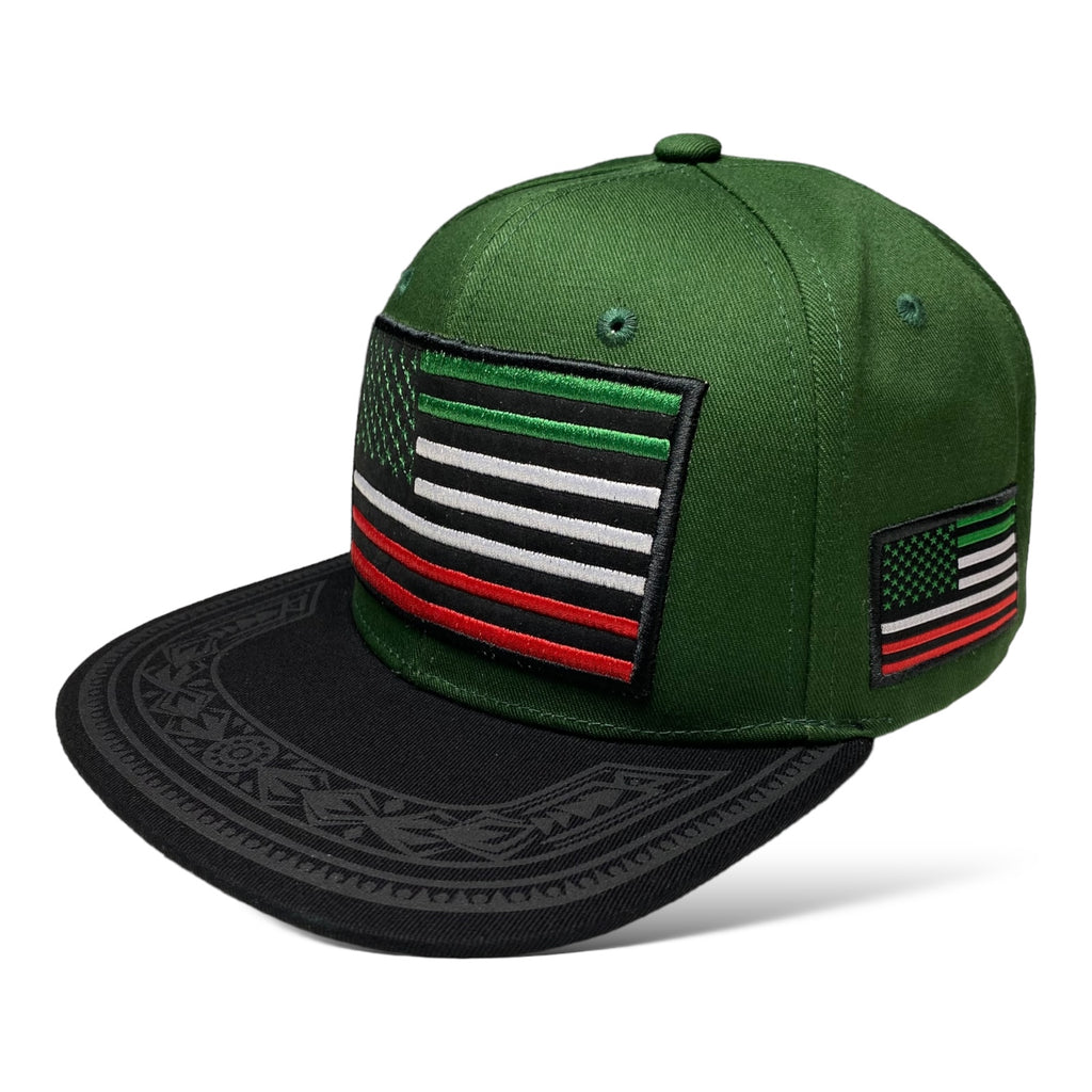 Mexican American Embroidered Flag - Mexico Baseball Snapback Caps