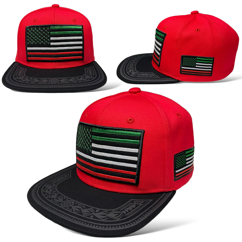 Mexican American Embroidered Flag - Mexico Baseball Snapback Caps