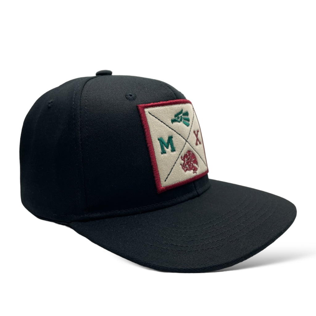 Mexico Snapback Baseball Cap - Adjustable, Flat Bill, Black