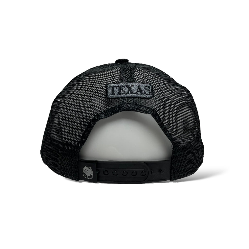 Cowboy Bucking Bronco Snapback Trucker Hat with Texas Flag Patch