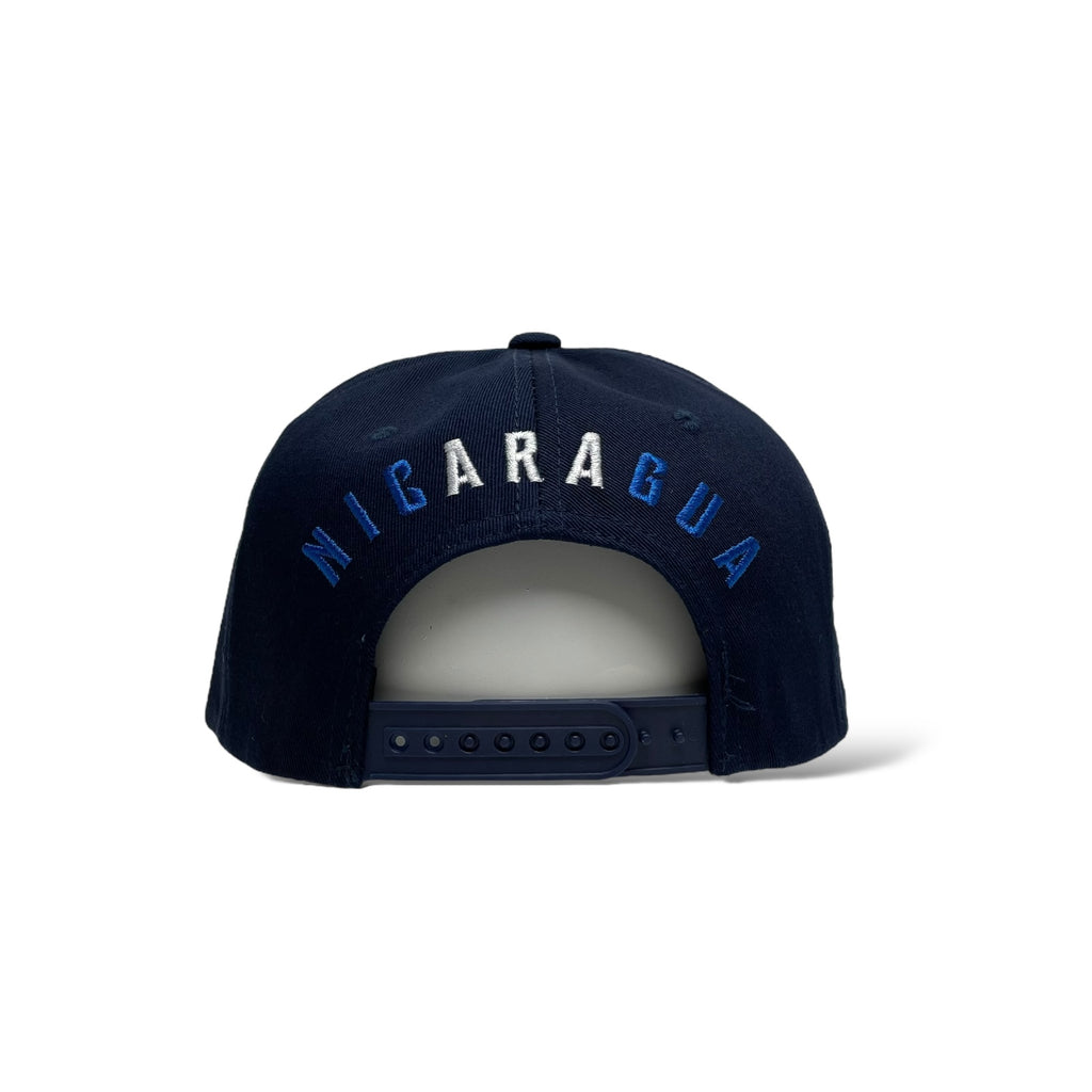 Gorra de Baseball Snapback con Bandera de Nicaragua - Color Navy