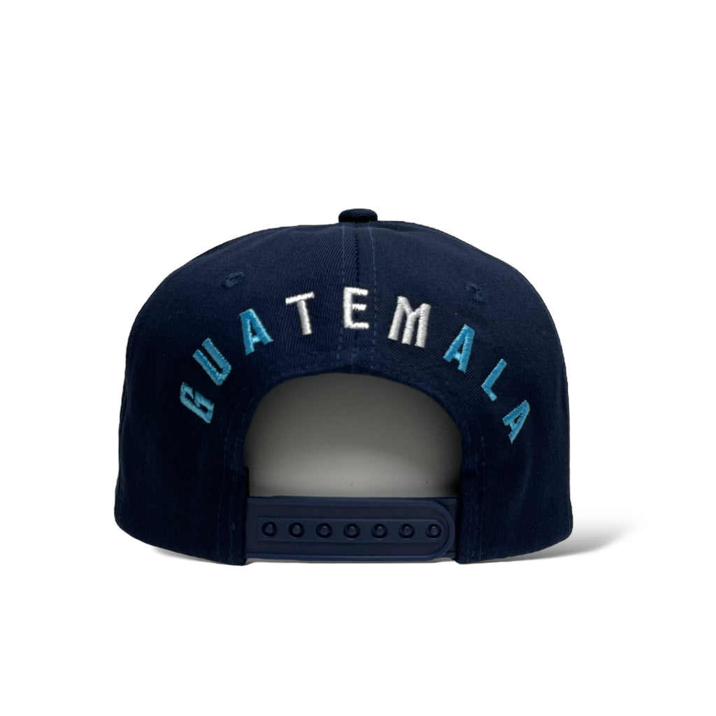 Gorra Snapback Navy con Bandera de Guatemala Bordada - Visera Plana