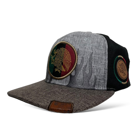 Close-up of Federal Aguila Logo on Mexican Snapback Baseball Cap