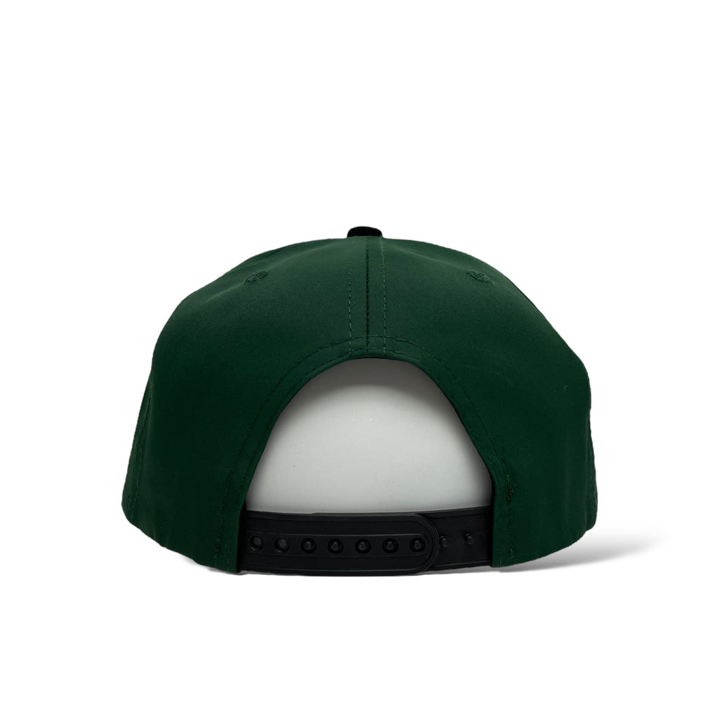 Dope Stay High 3D PVC Patch Snapback Cap, Flat Brim, Green/Black