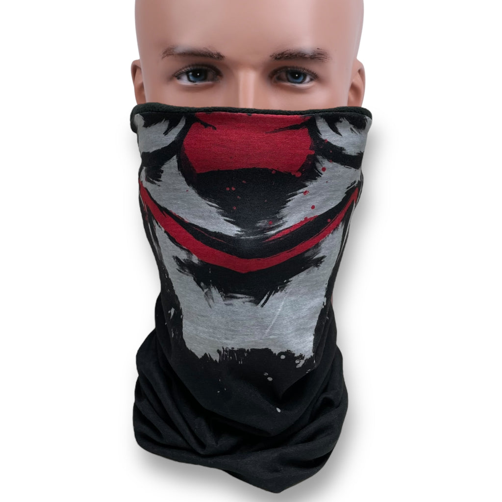 Clown Face Design Winter Thermal Balaclava, Warm Neck Gaiter Face Mask Unisex