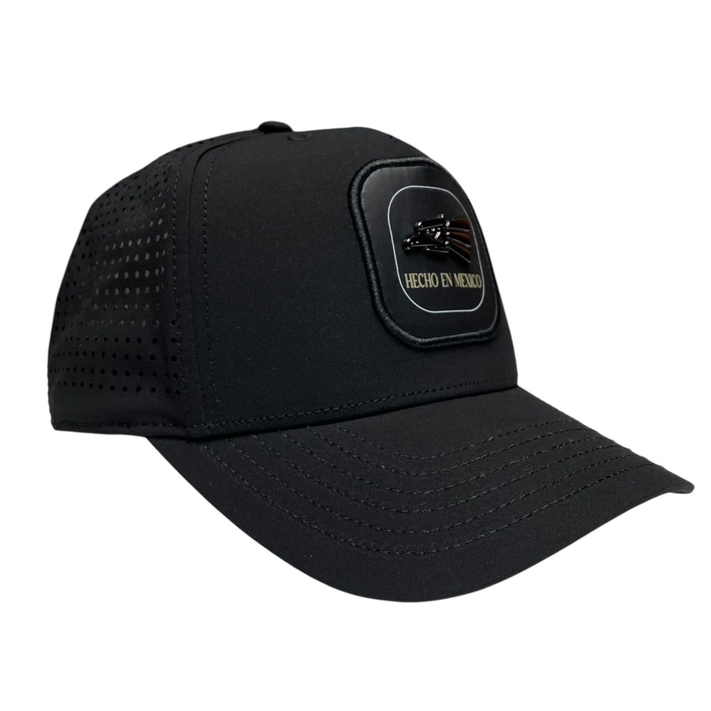 Hecho en Mexico Eagle Logo Baseball Cap – Black Laser Cut Snapback