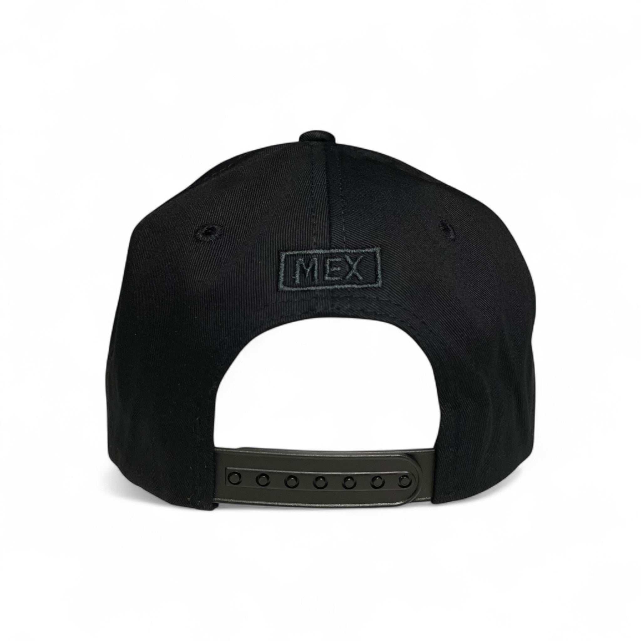 Hecho en Mexico Golden Mexican Eagle Rubber Patch Snapback Cap – Black