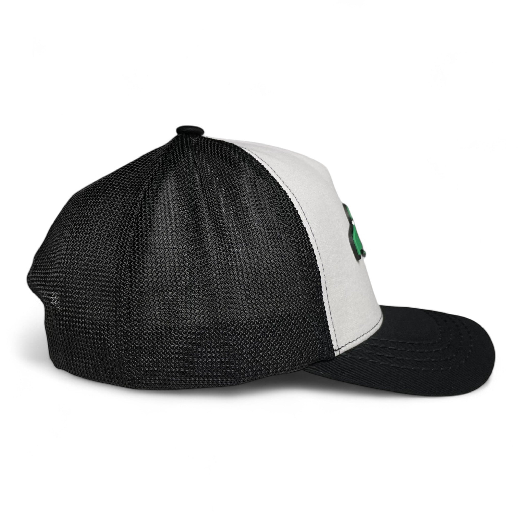Hecho en Mexico PVC Eagle Patch Mesh Back Baseball Cap – White/Black