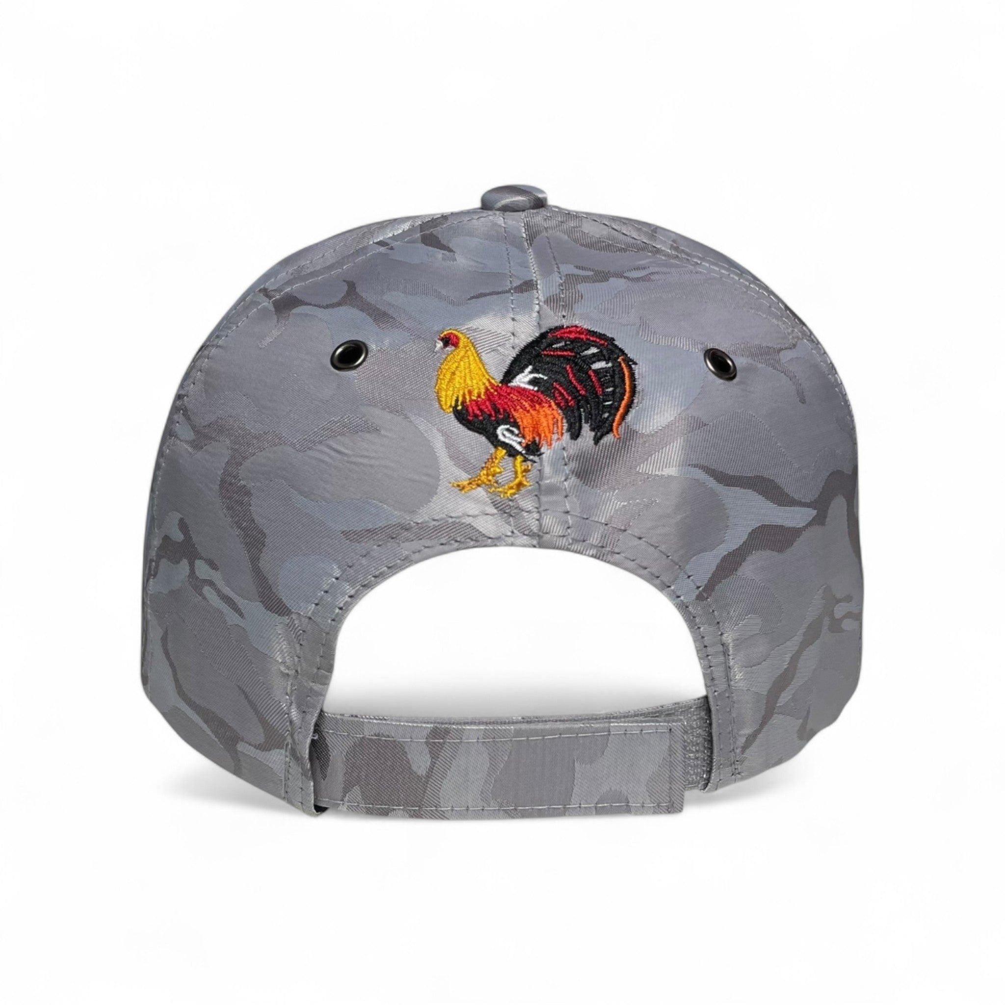 Rooster Embroidered Baseball Cap Gray Camo Western Style Pack of 3