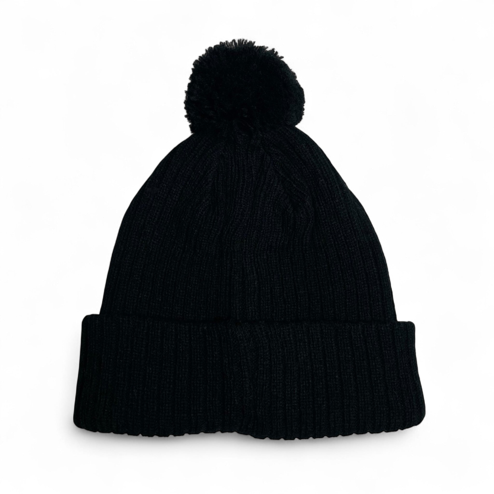 Gorro de Invierno Negro con Parche de Cuero Águila de México