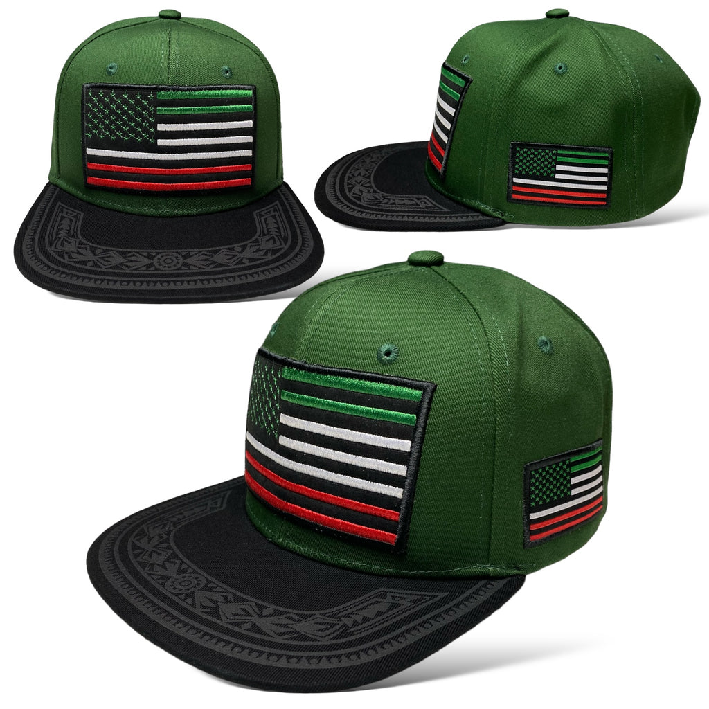 Mexican American Embroidered Flag - Mexico Baseball Snapback Caps